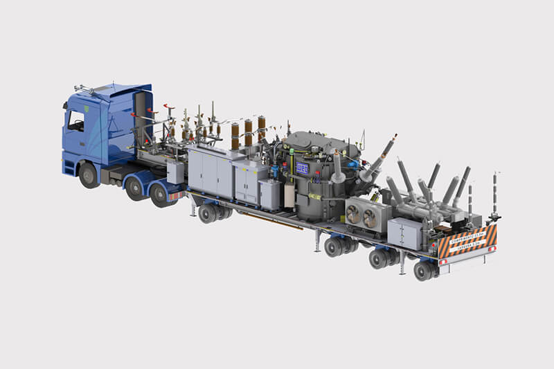 Sous-station de transformateur mobile
